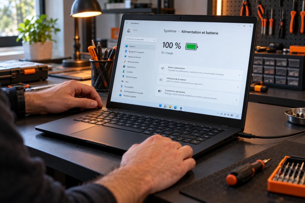 Vérification batterie PC